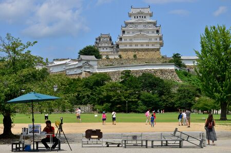 Himeji; Japan - august 7 2017 : the medieval castleのeditorial素材