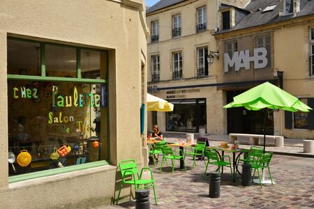 Bayeux; France - july 18 2017 : restaurant in the historical city center