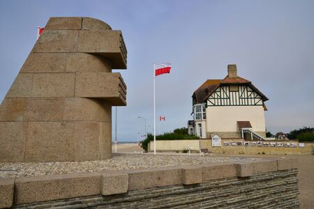 Bernieres sur Mer; France - july 17 2017 : the war monumentのeditorial素材