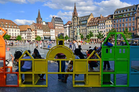 Strasbourg, France - july 28 2017 : the Kleber squareのeditorial素材