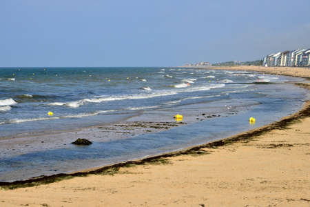 Courseulles; France - july 17 2017 : the seasideのeditorial素材