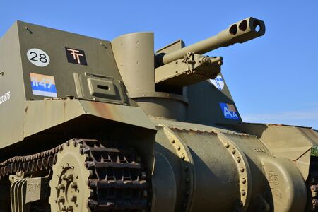 Ver sur Mer; France - july 18 2017 : a tankのeditorial素材