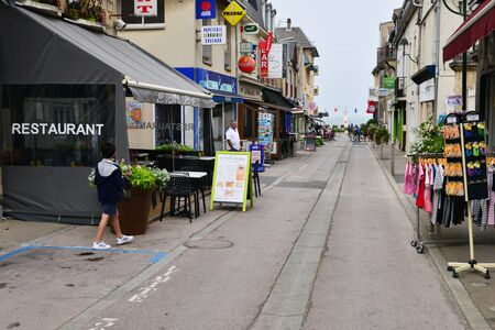 Luc sur Mer, France - july 17 2017 : the village centerのeditorial素材