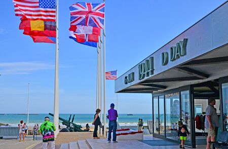 Arromanches;  France - july 18 2017 : the historical D Day museum in the cityのeditorial素材