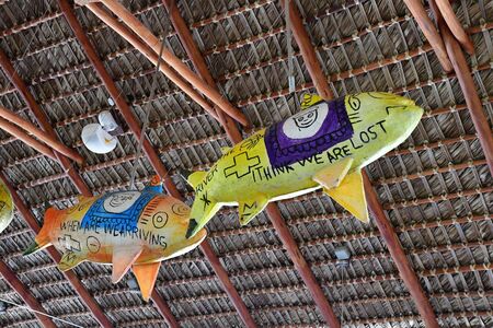 Punta Cana, Dominican Republic - june 1 2017 : funny decoration in a restaurantのeditorial素材