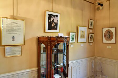 Le Port Marly; France - november 5 2017 : the picturesque Alexandre Dumas Monte Cristo castleのeditorial素材