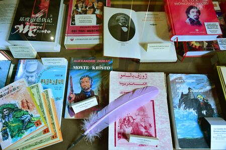 Le Port Marly; France - november 5 2017 : the picturesque Alexandre Dumas Monte Cristo castleのeditorial素材