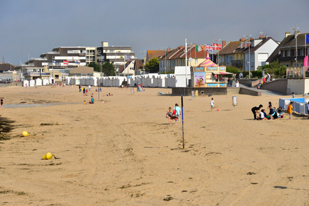 Courseulles; France - july 17 2017 : the seasideのeditorial素材