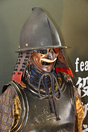 Hikone, Japan - august 9 2017 : samurai armour in the historical castleのeditorial素材
