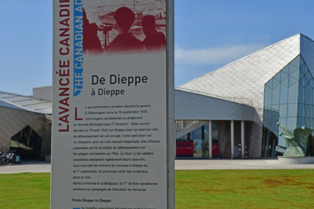 Courseulles sur Mer, France - april 22 2018 : the Centre Juno Beach, D Day Canadian memorialのeditorial素材