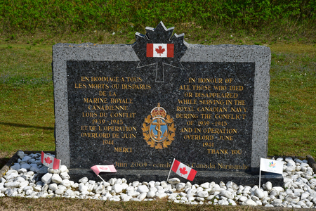 Courseulles sur Mer, France - april 22 2018 : the Centre Juno Beach, D Day Canadian memorialのeditorial素材