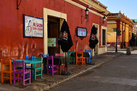 San Cristobal De Las Casas;  Chiapas, United Mexican States - may 16 2018 : the picturesque old cityのeditorial素材