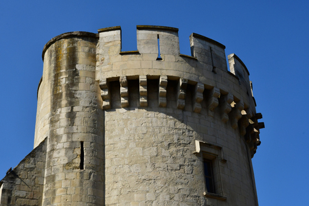 Caen; France - april 4 2018 : an old tower in the picturesque city centreのeditorial素材