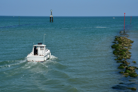 Courseulles sur Mer, France - april 22 2018 : the seasideのeditorial素材