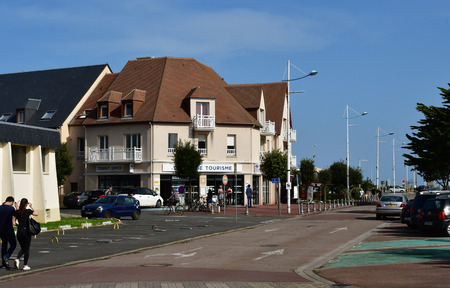 Courseulles sur Mer, France - april 22 2018 : the picturesque cityのeditorial素材