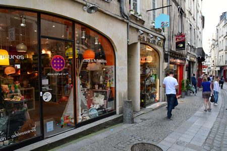 Caen; France - april 4 2018 : the picturesque city centreのeditorial素材