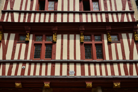 Bayeux; France - july 18 2017 : the historical city centerのeditorial素材