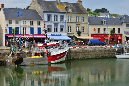 Port en Bessin, France - july 18 2017 : the fishing portのeditorial素材