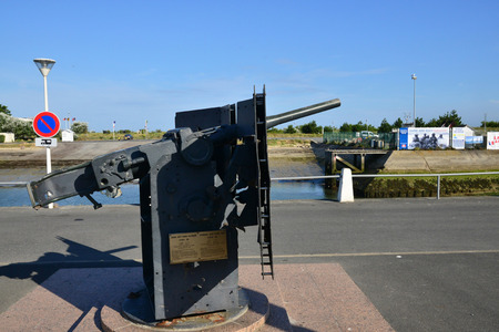 Courseulles; France - july 18 2017 : a German cannonのeditorial素材