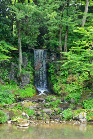 Kanazawa, Japan - august 2 2017 : the Kenroku En parkのeditorial素材