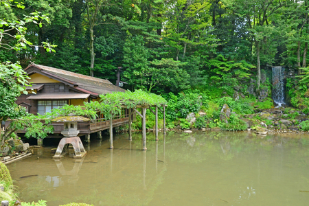 Kanazawa, Japan - august 2 2017 : the Kenroku En parkのeditorial素材
