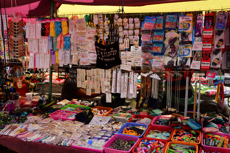 San Juan de Chamula; United Mexican States - may 15 2018 : shop in the city centreのeditorial素材