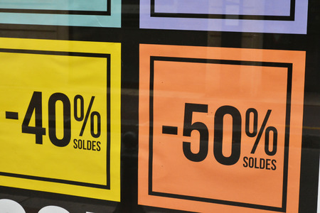 Saint Germain en Laye, France - july 13 2017 : sales in a shop