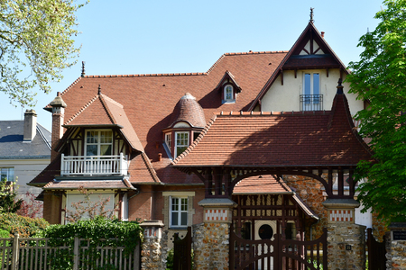 Maisons Laffitte; France - april 20 2018 : the city in springのeditorial素材