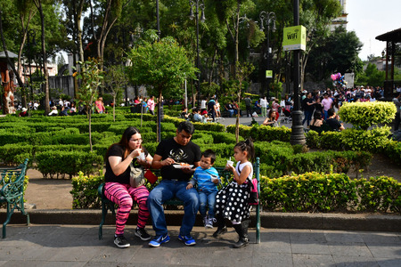 Mexico;  United Mexican State - may 13 2018 : the picturesque borough of Coyoacanのeditorial素材