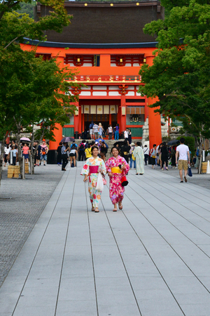 Kyoto, Japan - august 8 2017 : the Fushimi Inari Taisha shrineのeditorial素材