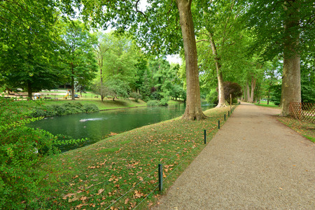 Poissy; France - september4 2017 : the picturesque Messonier public parkの写真素材