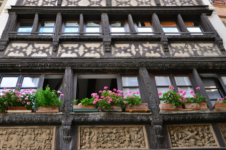 Strasbourg, France - july 28 2017 : the picturesque city center in summerのeditorial素材