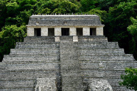 Palenque, Chiapas, United Mexican States - may 17 2018 : the pre Columbian Maya site Palenque