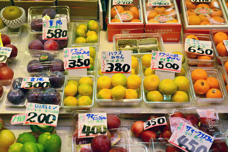 Kanazawa, Japan - august 3 2017 : the Omicho Ichiba marketのeditorial素材