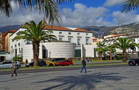 Funchal, Portugal - february 21 2018 : the city centreのeditorial素材