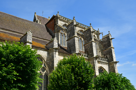 Saint Sulpice de Favieres; France - june 3 2018 : the churchのeditorial素材