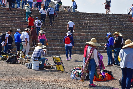 Teotihuacan;  United Mexican State - may 13 2018 : the pre Columbian siteのeditorial素材