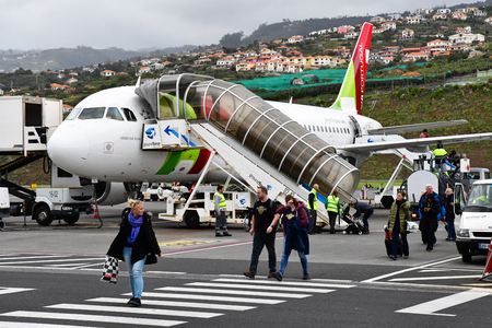 Funchal, Madeira, Portugal - february 21 2018 : the airportのeditorial素材