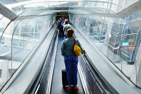 Roissy, France - august 14 2018 :  the Paris Charles de Gaulle airportのeditorial素材