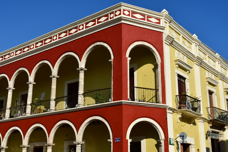 San Francisco de Campeche; United Mexican States - may 18 2018 : the picturesque old cityのeditorial素材
