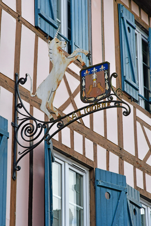 Lyons la Foret, France - june 29 2017 : hotel in Lyons la Foret in Normandieのeditorial素材