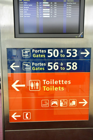 Roissy, France - august 14 2018 :  the Paris Charles de Gaulle airportのeditorial素材