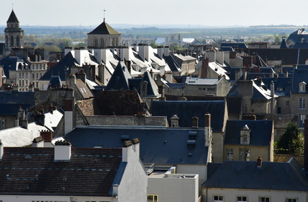 Caen; France - april 4 2018 : the picturesque city centreのeditorial素材