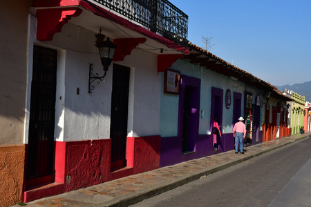 San Cristobal De Las Casas;  Chiapas, United Mexican States - may 16 2018 : the picturesque old cityのeditorial素材