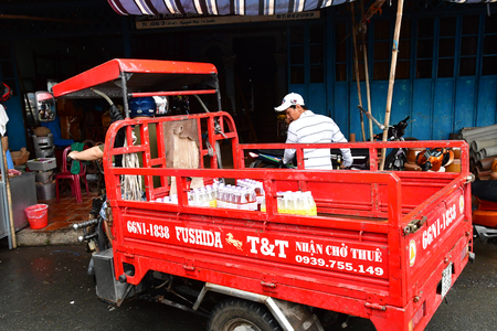 Sa Dec; Socialist Republic of Vietnam - august 18 2018 : the picturesque daily marketのeditorial素材