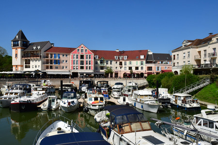 Cergy , France - april 20 2018 : the modern Port Cergyのeditorial素材