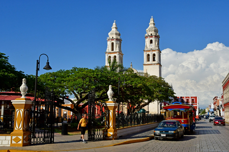 San Francisco de Campeche; United Mexican States - may 18 2018 : the picturesque old cityのeditorial素材
