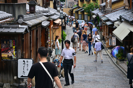 Kyoto; Japan - august 10 2017 : the Gion districtのeditorial素材