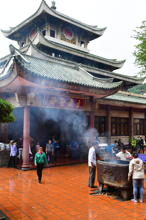 Chau Doc; Socialist Republic of Vietnam - august 19 2018 : the Ba Chua Xu templeのeditorial素材