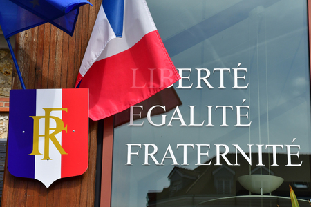 Vernouillet; France - april 7 2017 : the city hallのeditorial素材